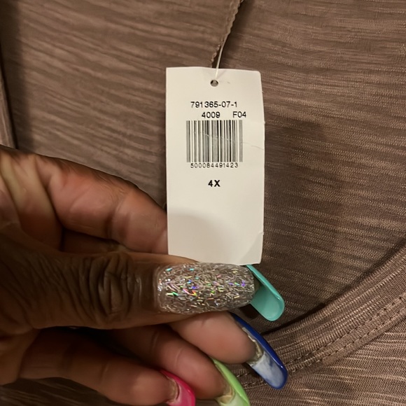 🤎 “Sale”Nwt Awesome short sleeve light brown long tunic top size 4x “Sale” - Picture 4 of 5